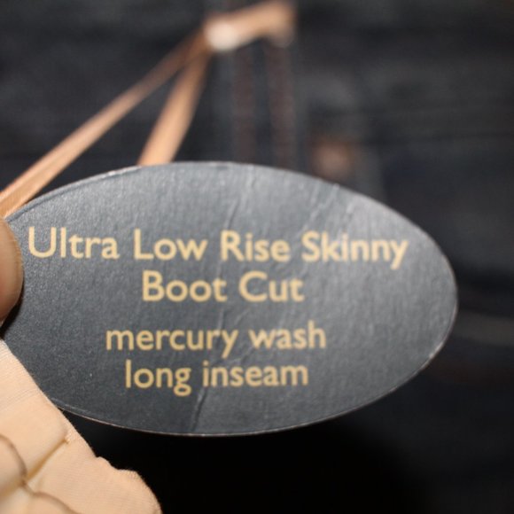 Refuge Ultra Low Rise Skinny  Boot Cut Denim Long Inseam Size 13 NWT - Picture 4 of 15